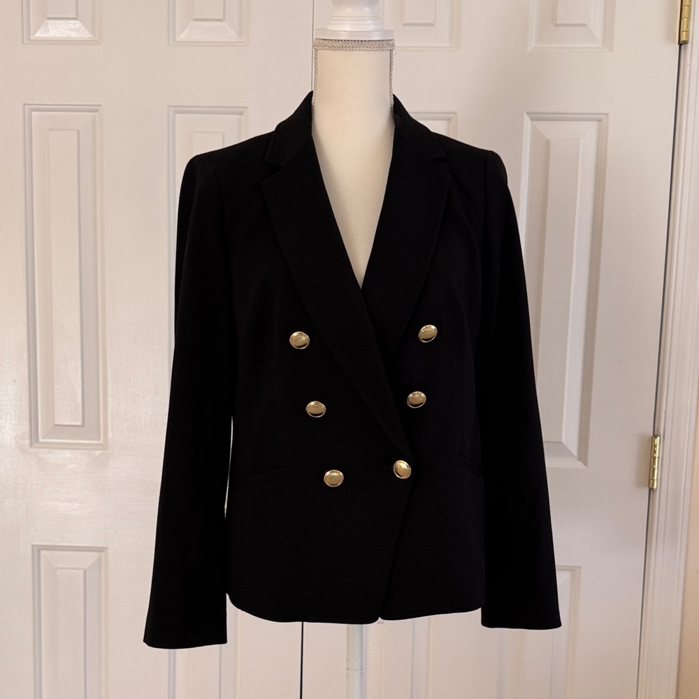 Talbots Black Blazer with Gold Buttons